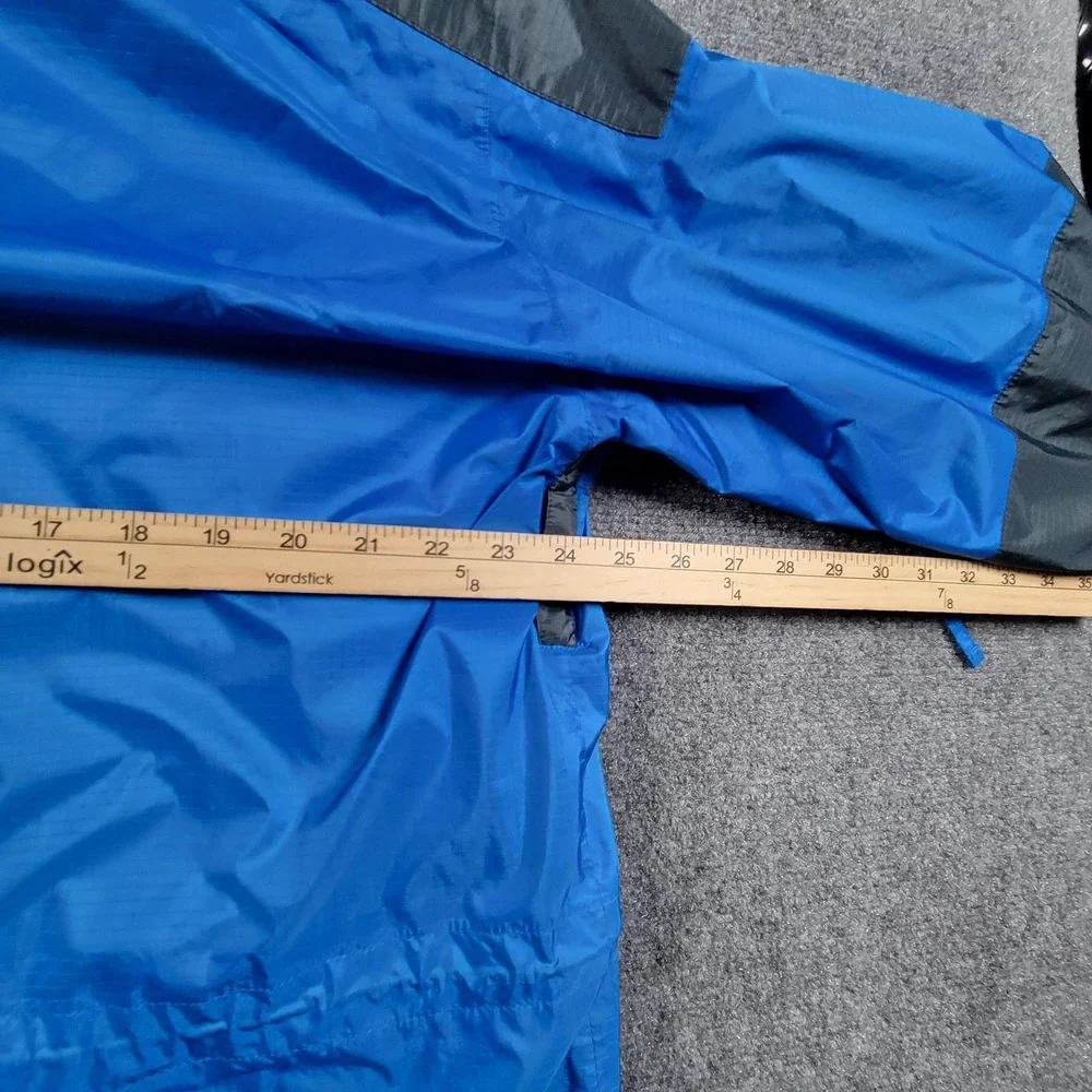 North Face Jacket Mens Large Blue‎ Hooded Waterproof Windbreaker Outdoor Coat
